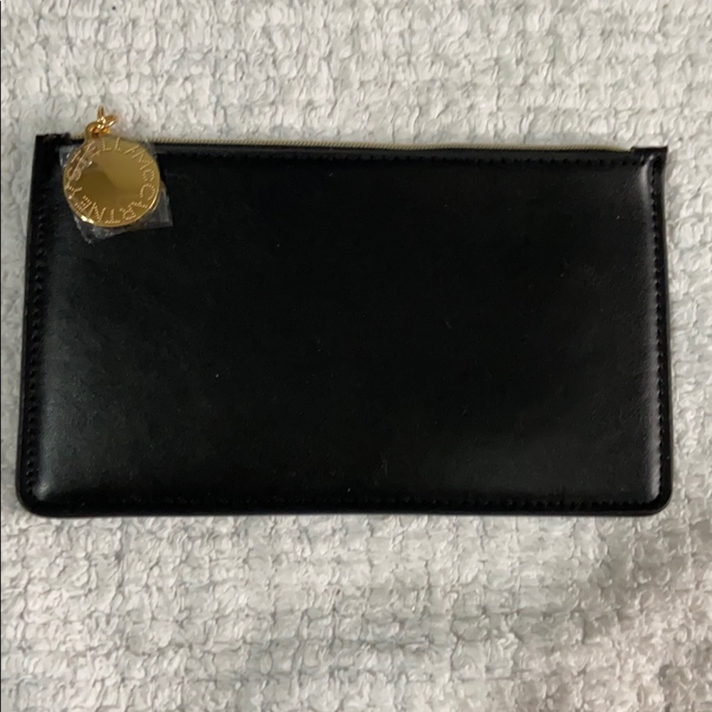 Stella McCartney Black Zip Pouch Case Vegan NWT